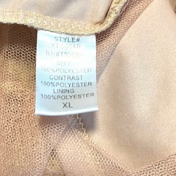 🧡Peach,Gorgeous & Sultry Tatted Lace & Mesh, Victorian-Fashioned Beauty,Size XL - Picture 16 of 16